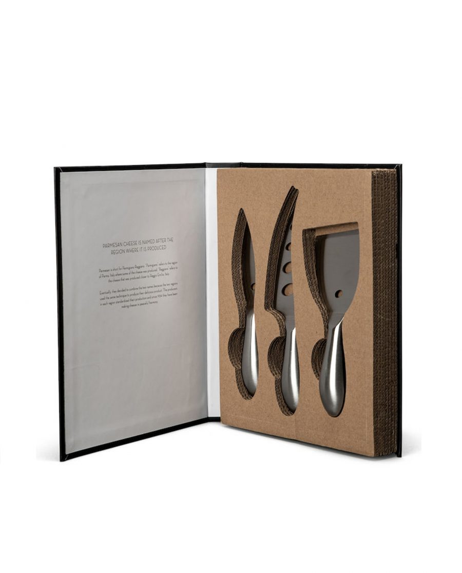 OB-2363 CHEESE KNIFES SILVER BOX